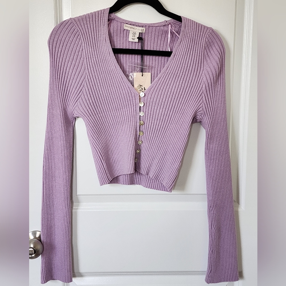 Sincerely Jules lavender sweater medium